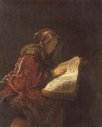 REMBRANDT Harmenszoon van Rijn, Rembrandt-s Mother as the Biblical Prophetess Hannab